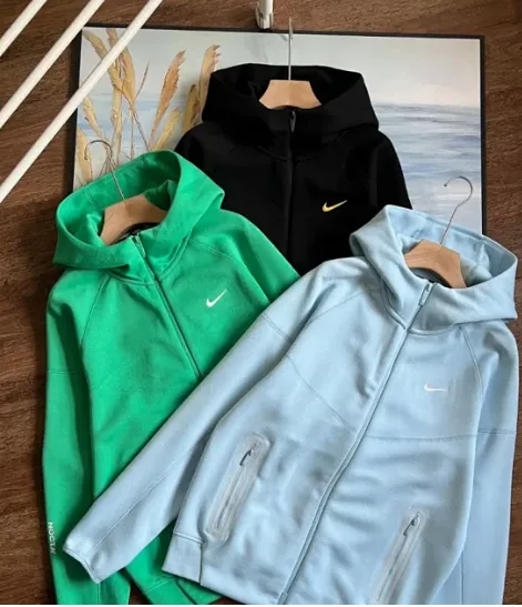 Nike x Nocta Tech Fleece Logo Silicone Print Sports Zip Hoodie - Image 1