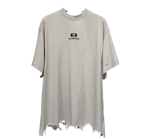 balenciaga ripped logo tee thumbnail 2