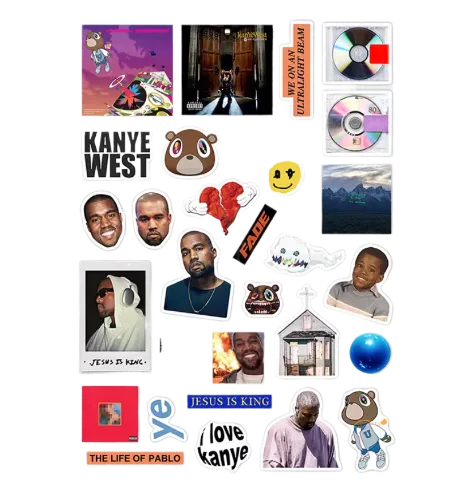 KANYE WEST STICKERS - Image 1