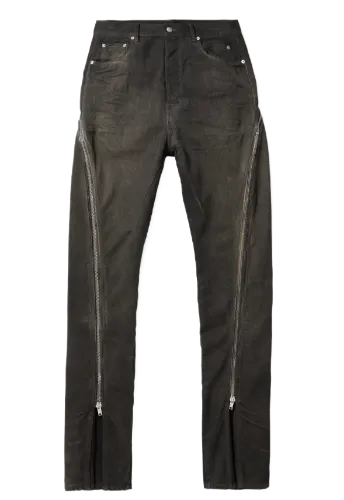 RICK OWENS BOLAN ZIP FLARED JEANS - Image 1