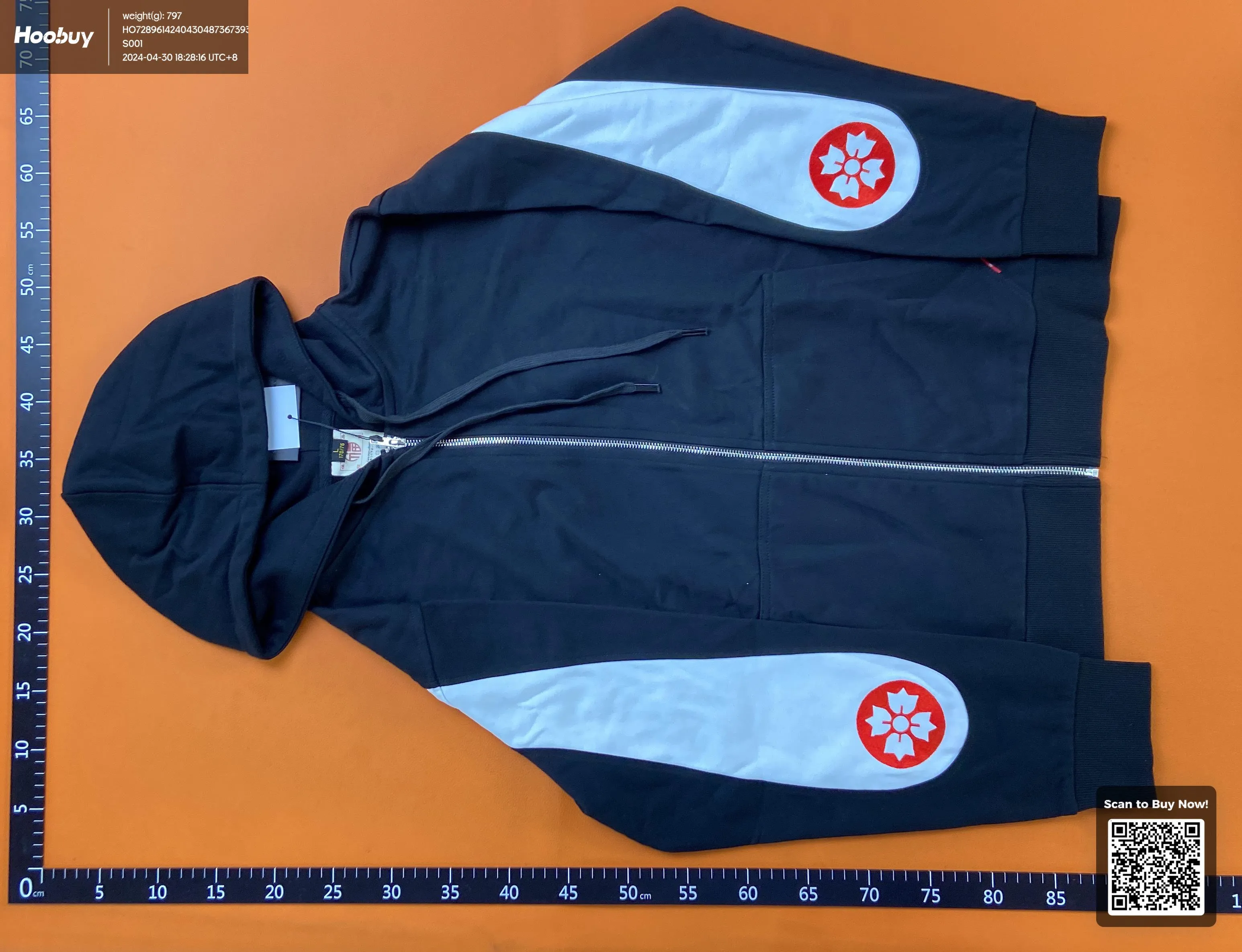 Evisu zip up hoodie - Image 1