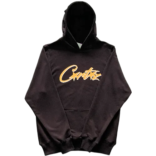 CORTEIZ HOODIE BLACK-ORANGE - Image 1