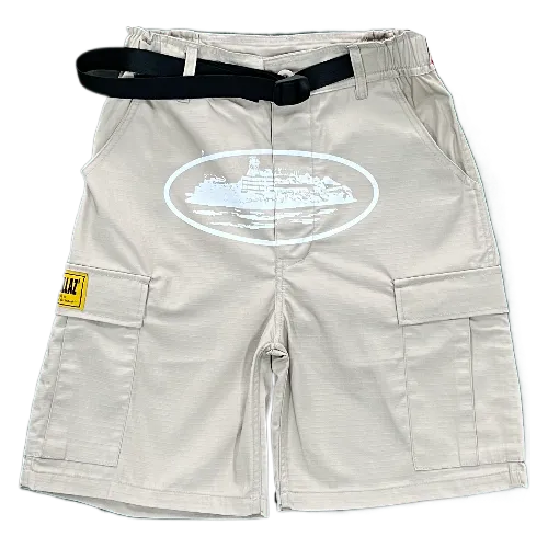 corteiz Cargo Shorts Khaki - Image 1
