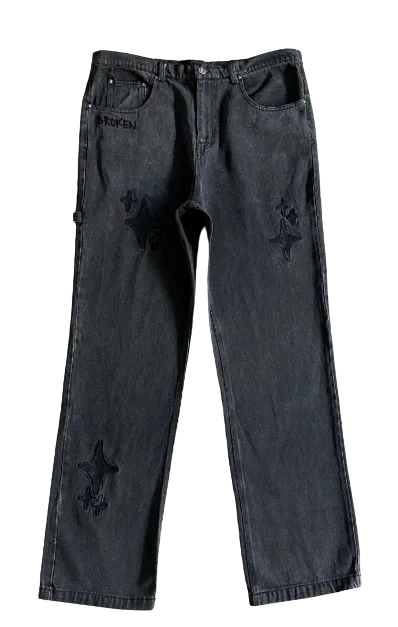 Broken Planet Jeans Black - Image 1