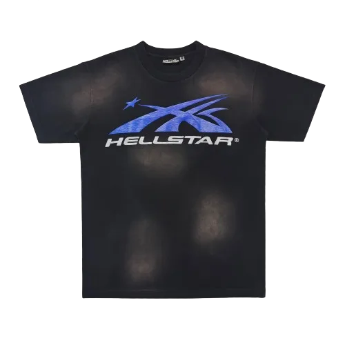 Hellstars Sunfaded Black Blue Tee - Image 1