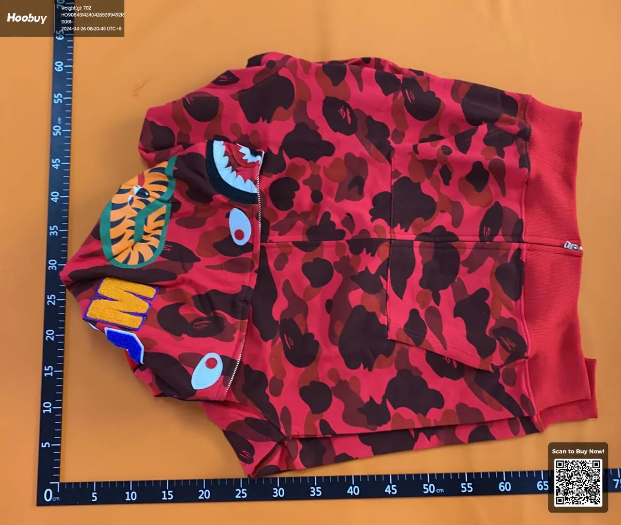 Bape full zip hoodie thumbnail 2