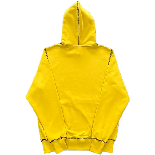 corteiz hoodie Alcatraz topstitching yellow thumbnail 2