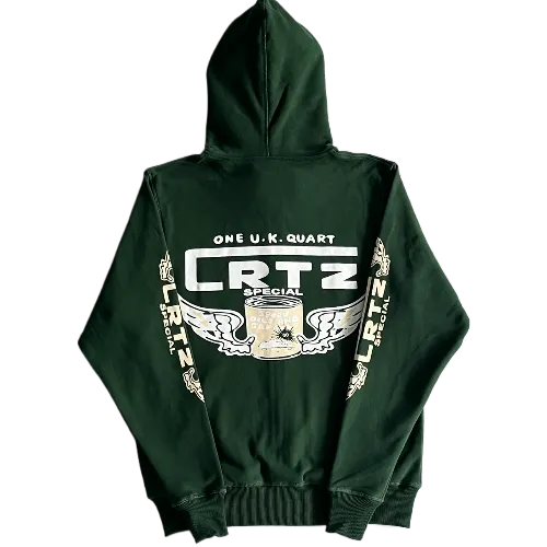 corteiz hoodie zip gasolina green thumbnail 2