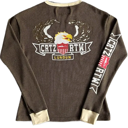 corteiz longsleeve Cold Eagle Print Waffle thumbnail 2