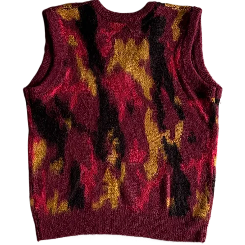 corteiz gilet Mohair Knit Red Yellow Black Camo thumbnail 2