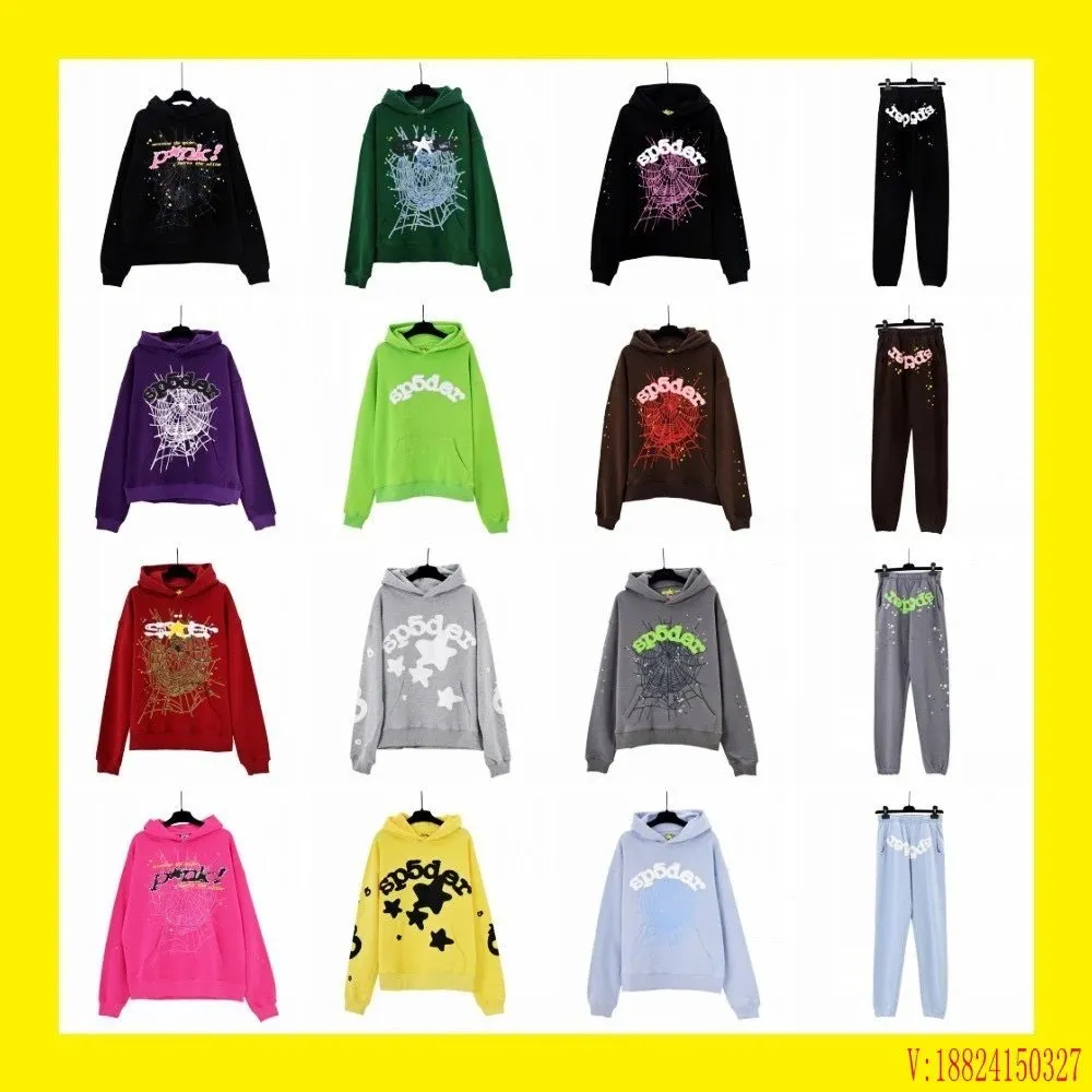 hip hop singer sp5der printed couple hoodie men s and women s hoodie sports suit 81 - Image 1