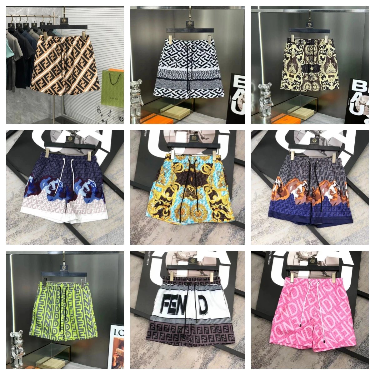 clothing — Fendi Double F Water Reveal Beach Shorts from Weidian
