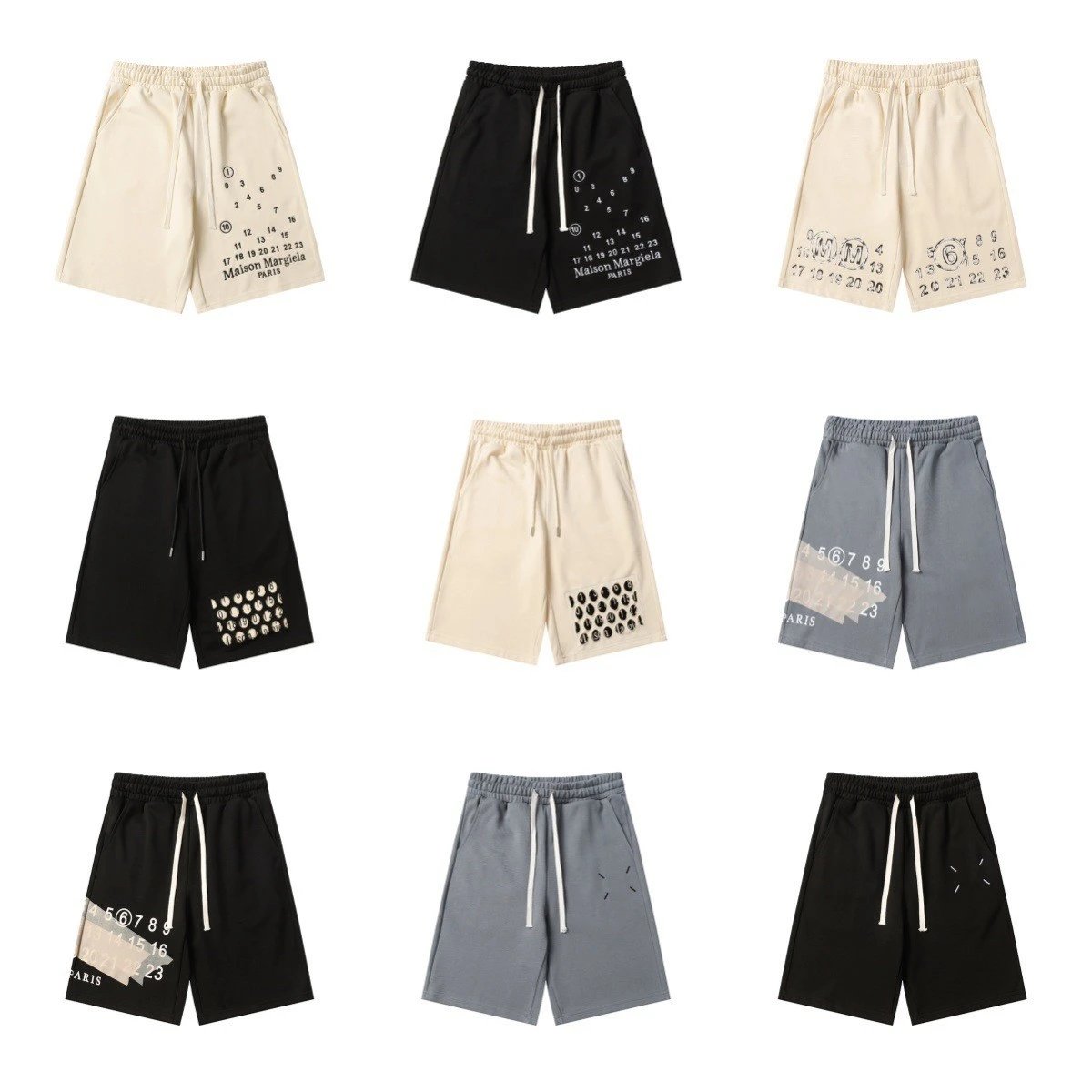 shorts — Number Print Sweat Shorts from Weidian