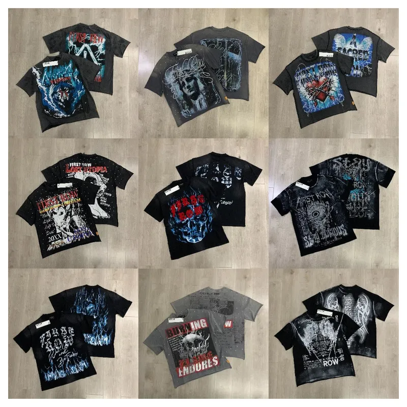 tShirts — Rhinestone Washed Cotton T Shirt from Weidian