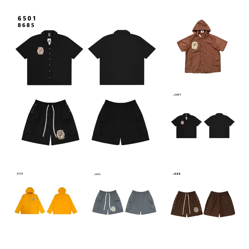 tracksuits — Saint Vanity Embroidered Hooded Shirt & Shorts Set from Weidian