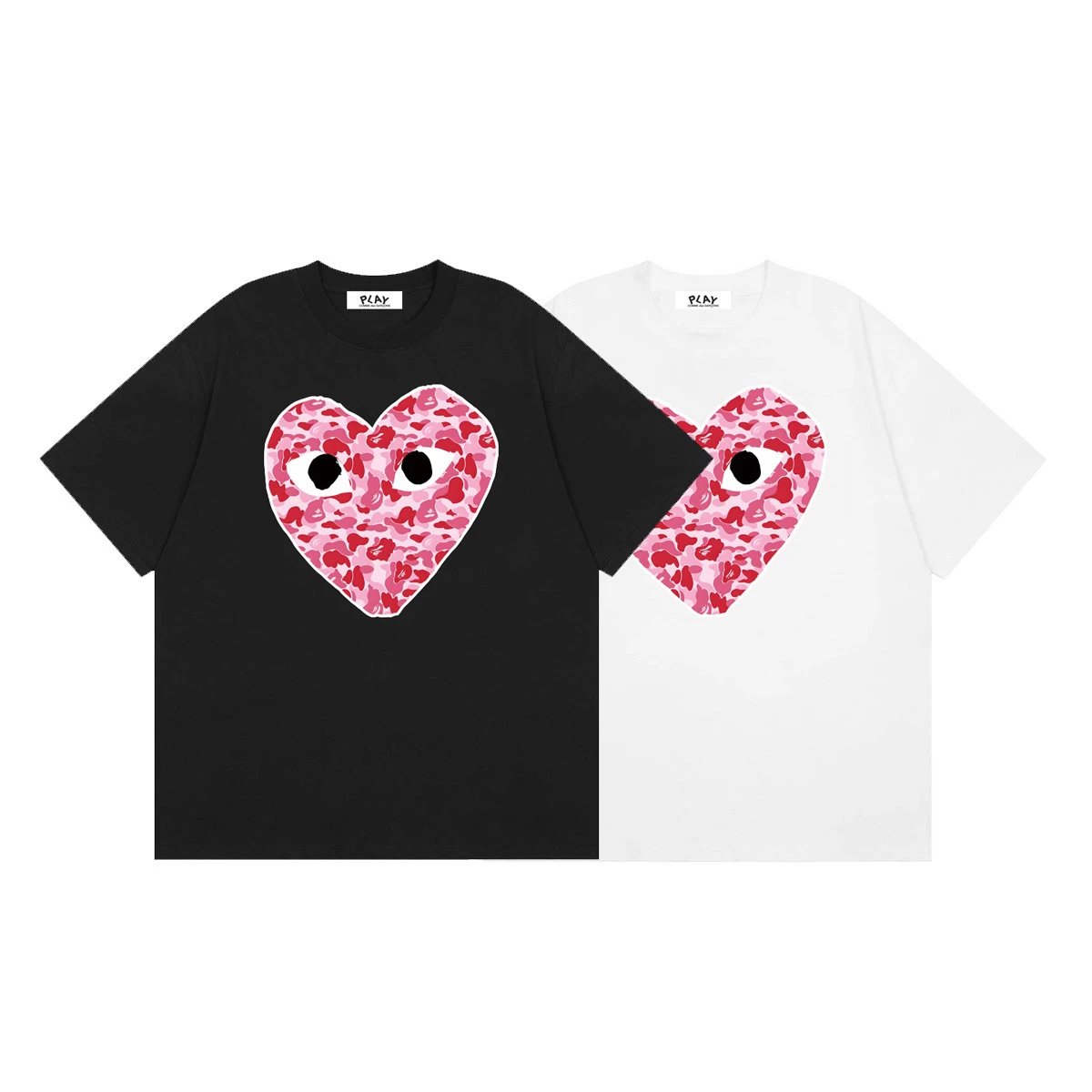 clothing — CDG Play Letter Print T Shirt from Weidian