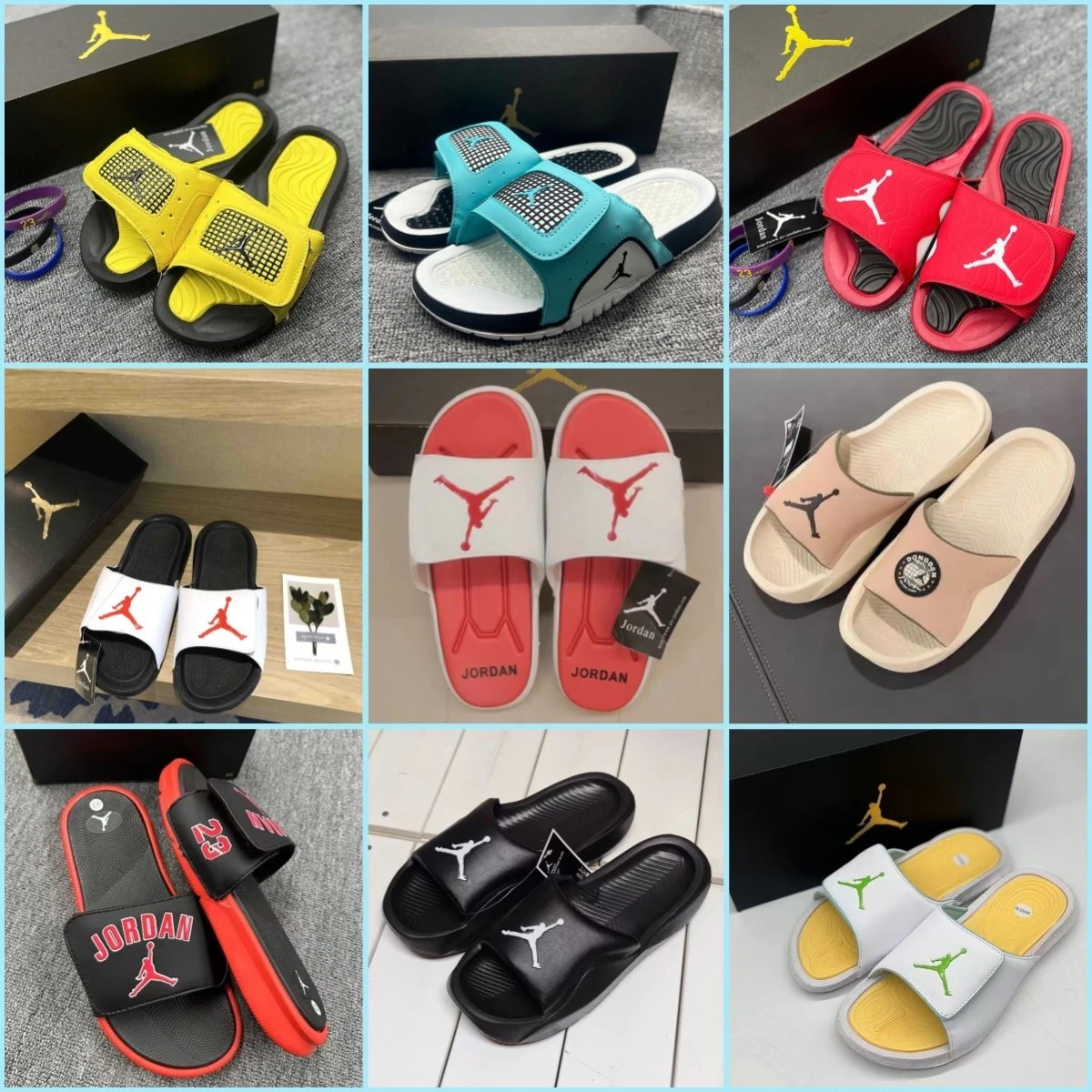 shoes — Jordan Style Hydro Slides from Weidian