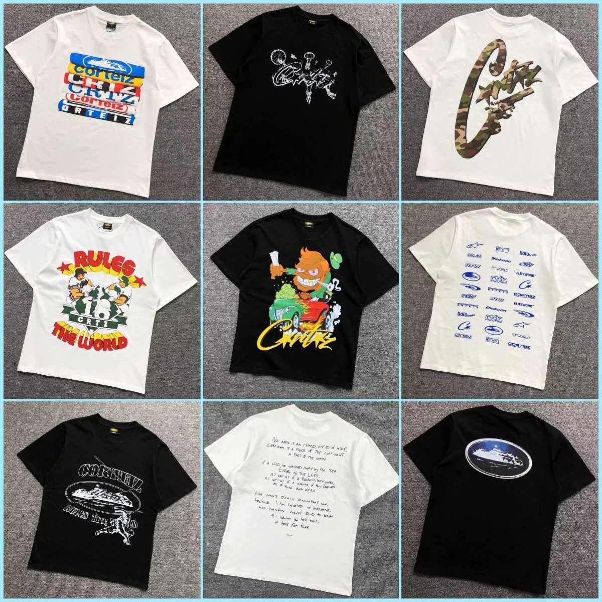 tShirts — Corteiz Style Retro Print Tee from Weidian