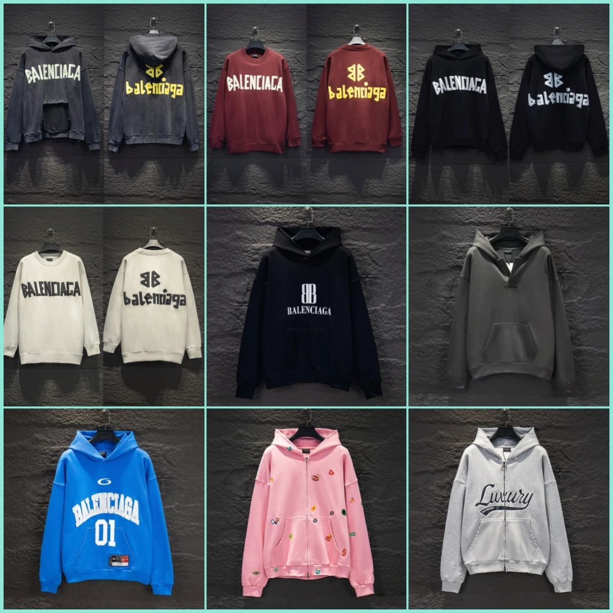 hoodies — B Style Tape Logo Hoodie from Weidian
