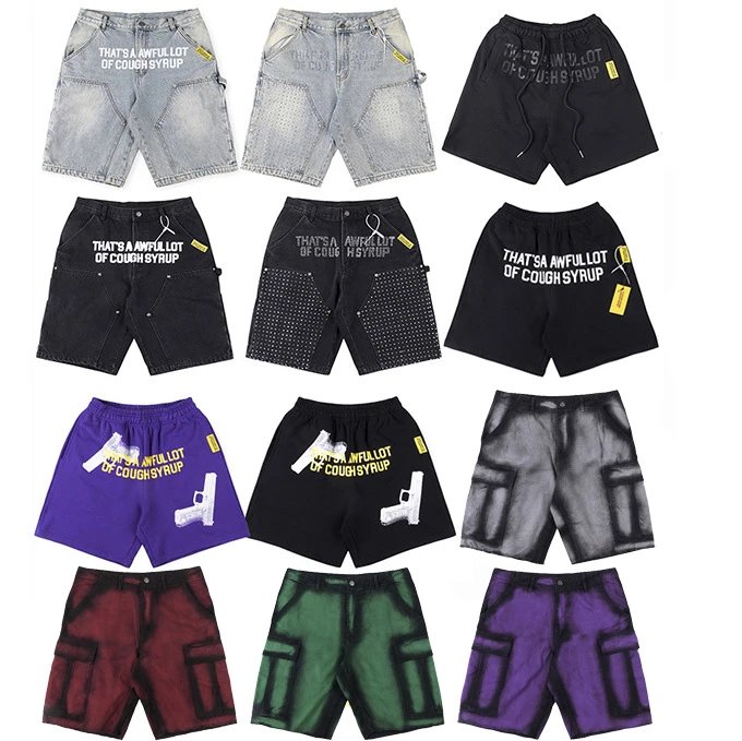shorts — Cough Syrup Style Denim Shorts from Weidian