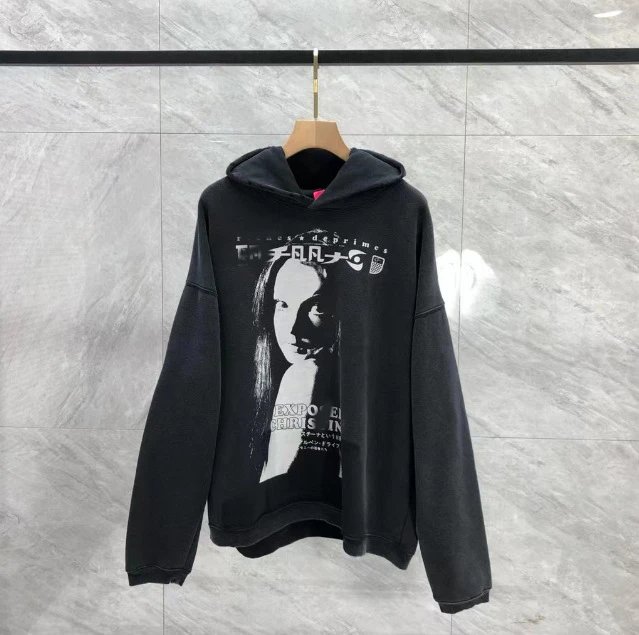 hoodies — Vintage Washed Graphic Hoodie from Weidian