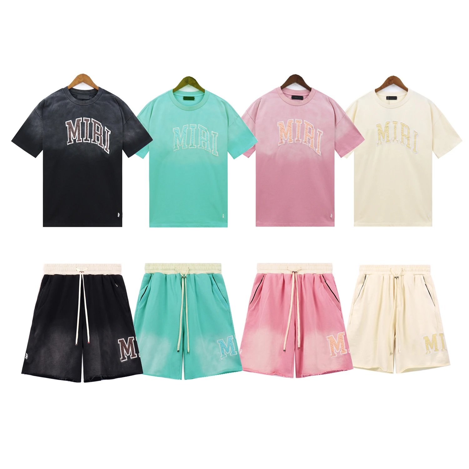 tracksuits — Washed Vintage Tee and Shorts Set from Weidian
