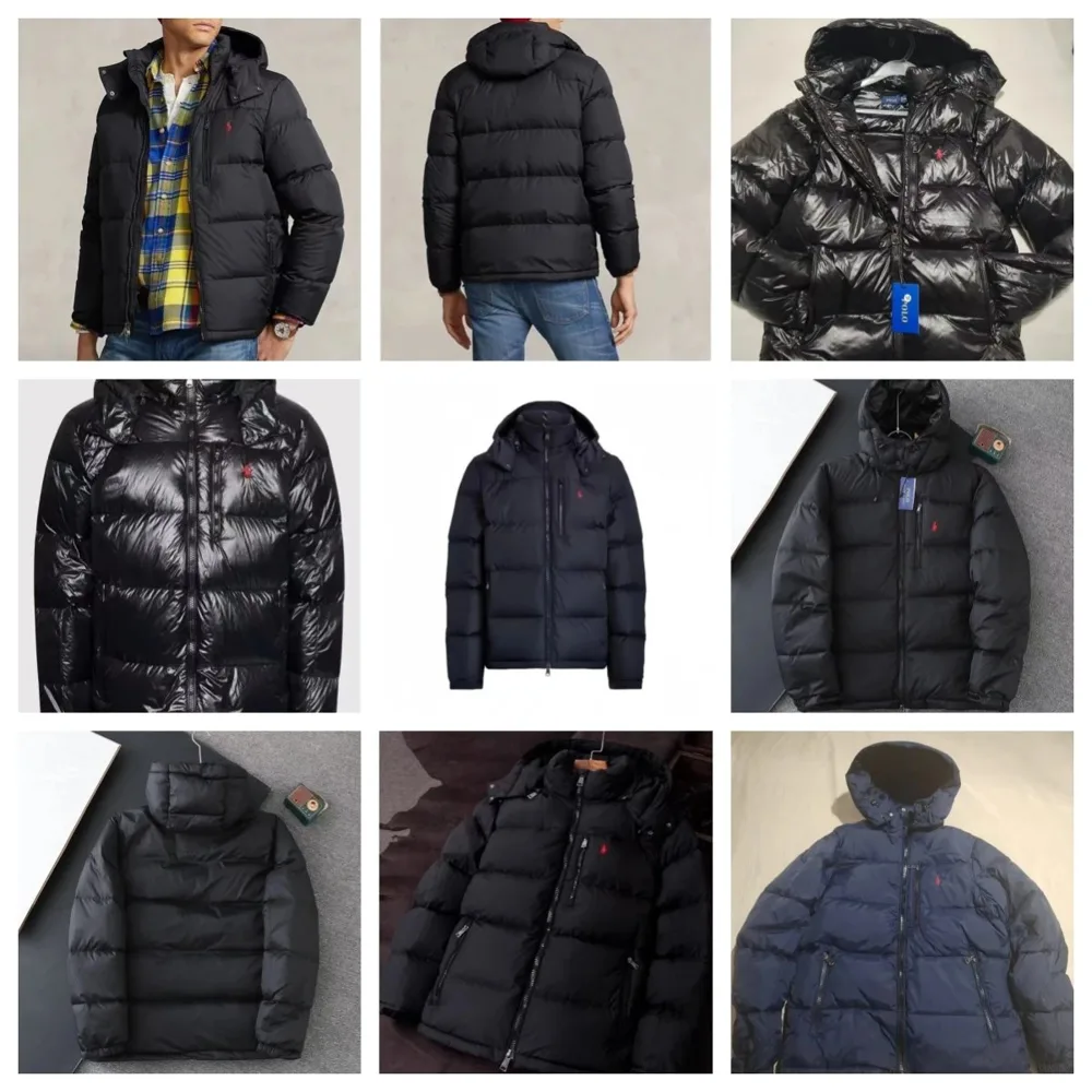 Polo-Style Hooded Down Puffer - Image 1