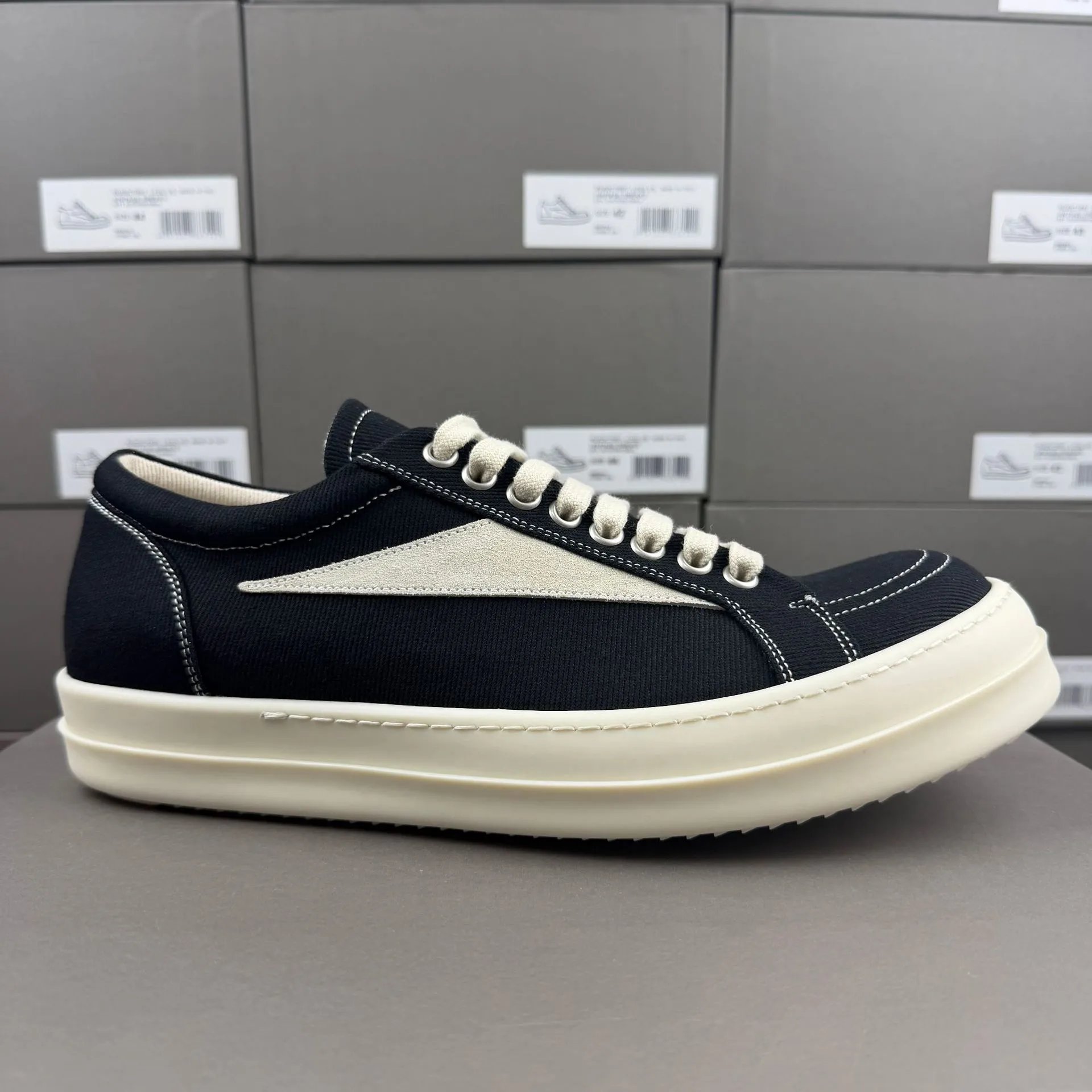 Classic Triangle Logo Canvas Shoes - Image 1